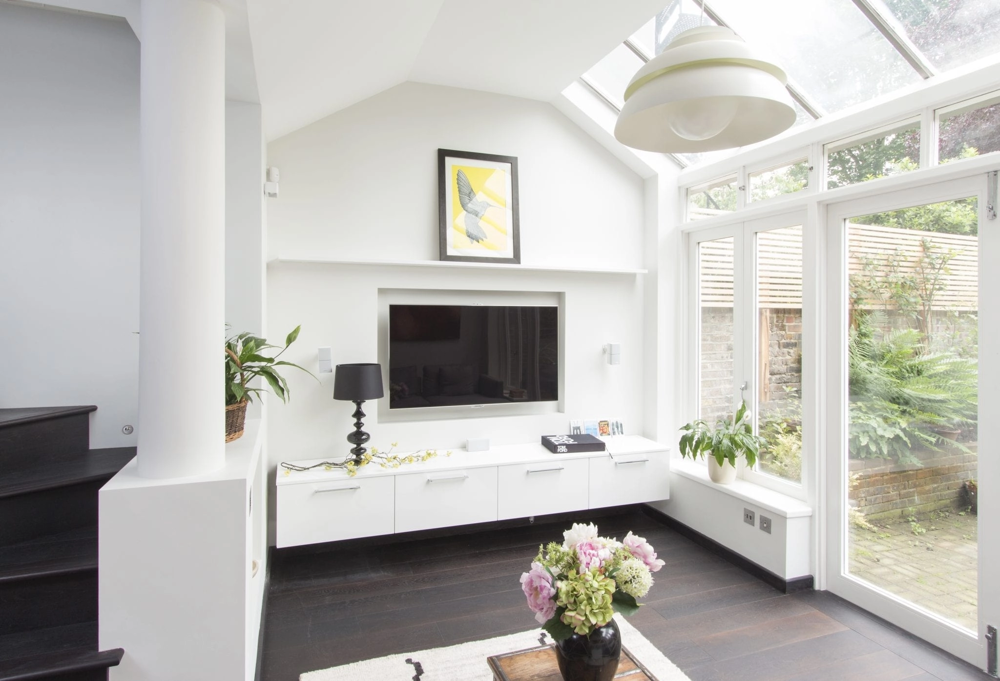 bright airy TV room in london 