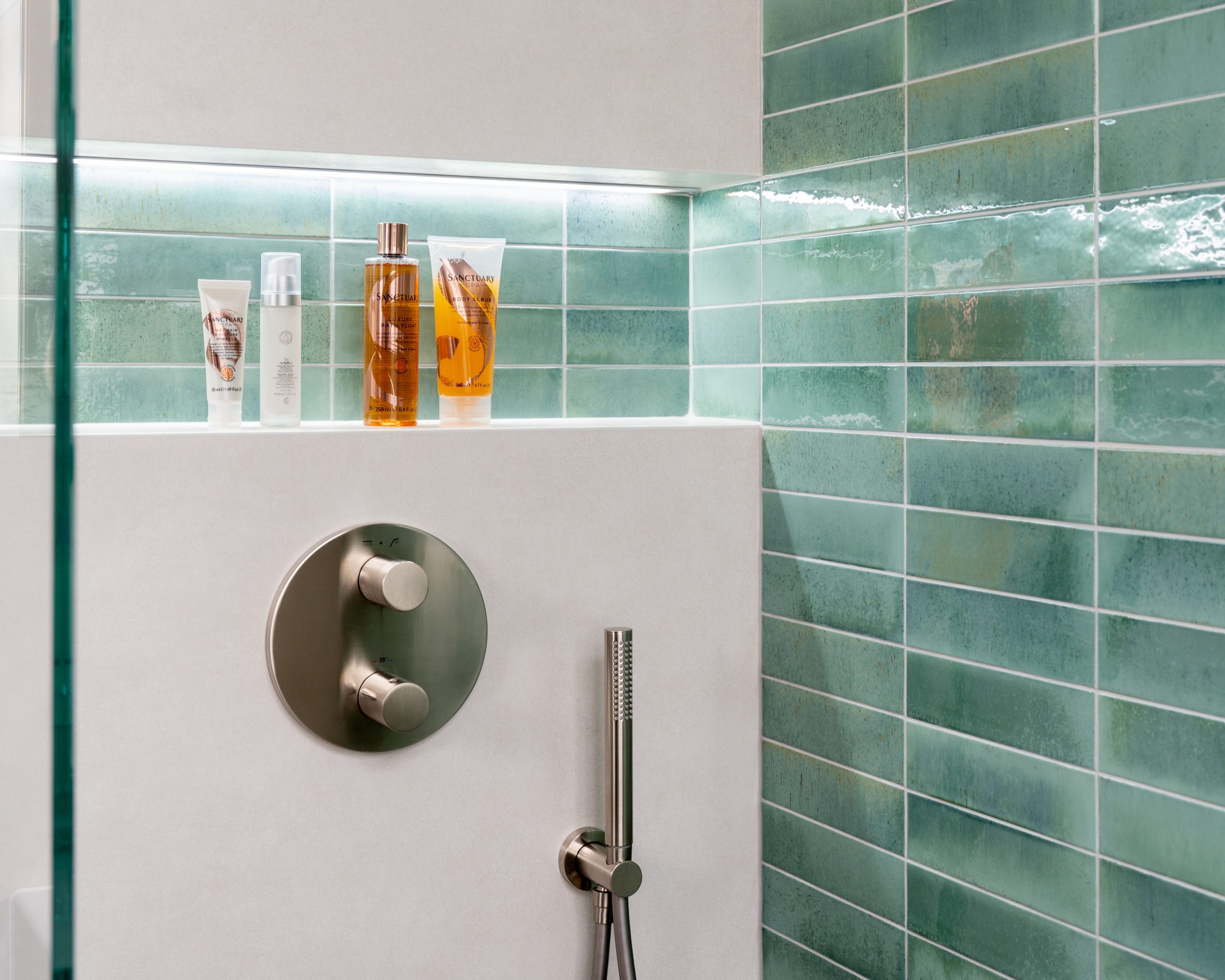 light green bathroom tiles